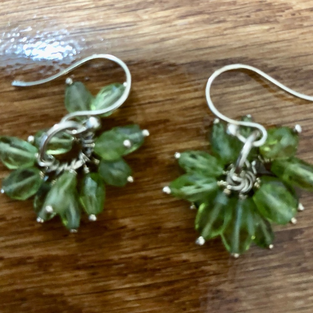 Elegant Green Austrian Crystal Earrings